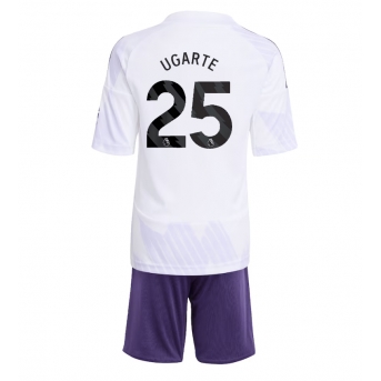 Billige Fotballdrakt Manchester United Manuel Ugarte #25 Replika Bortedraktsett Barn 2025-26 Kortermet (med bukser)